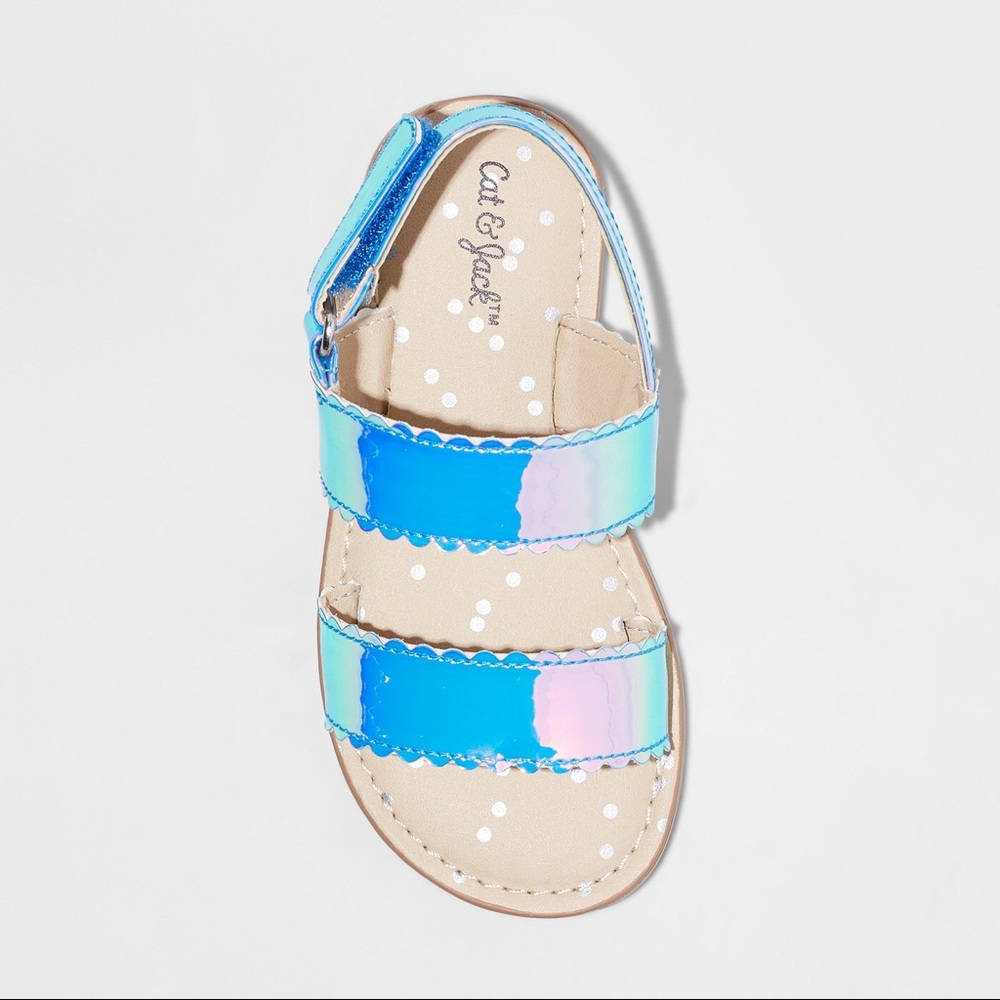 Cute Toddler Girl Calypso Velcro Slide Sandals NWT - Picture 3 of 3